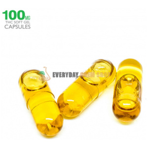 Capsules d'huile de graines de 100 mg de THC